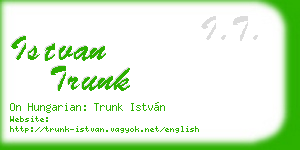 istvan trunk business card