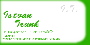 istvan trunk business card